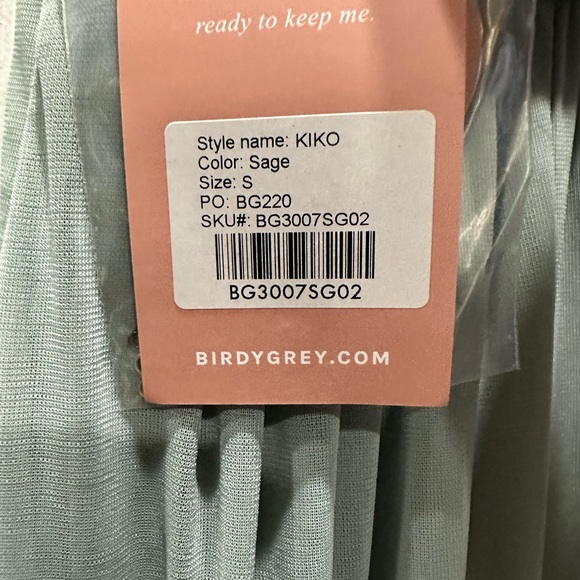 Birdy Grey KIKO DRESS SAGE SMALL NEW NWT BRIDESMAID WEDDING No Slit - Picture 5 of 5